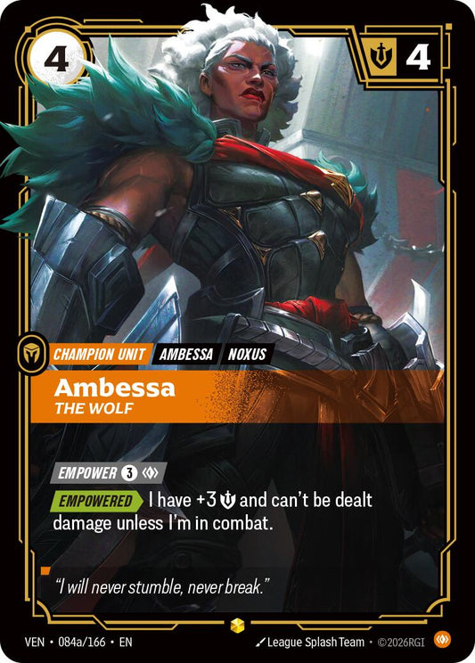 Ambessa - The Wolf (Alternate Art) [VEN - 084a/166] - Shippin Texas