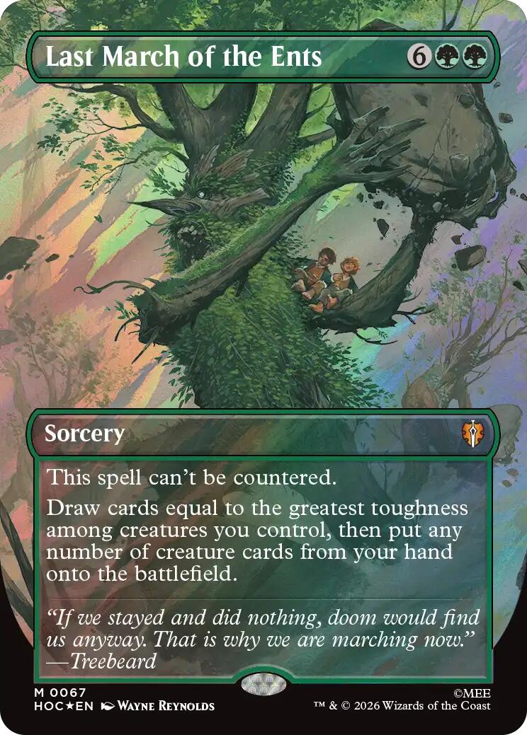 Last March of the Ents (Borderless) (Surge Foil) [HOC - 67] - Shippin Texas