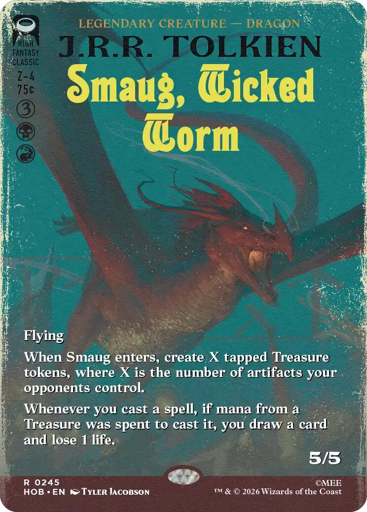 (Preorder) Smaug, Wicked Worm (Borderless) [HOB - 245] - Shippin Texas