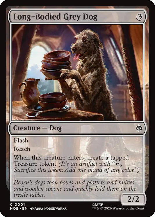 Long-Bodied Grey Dog [HOB - 1] - Shippin Texas