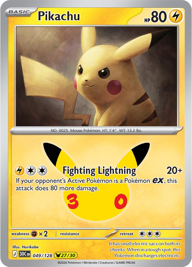 Pikachu - 049/128 [30C - 049/128] - Shippin Texas