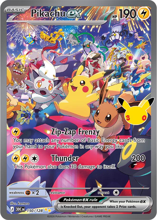 Pikachu ex - 150/128 [30C - 150/128] - Shippin Texas
