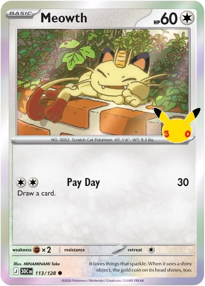 Meowth - 113/128 [30C - 113/128] - Shippin Texas