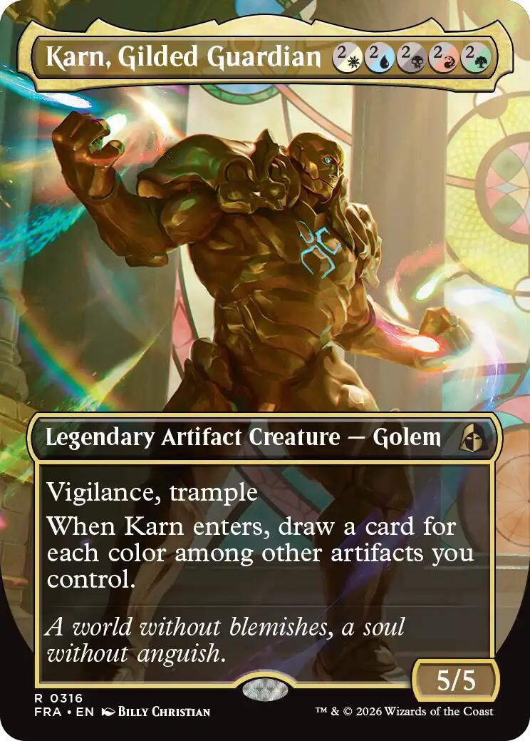 (Preorder) Karn, Gilded Guardian (Borderless) [FRA - 316] - Shippin Texas