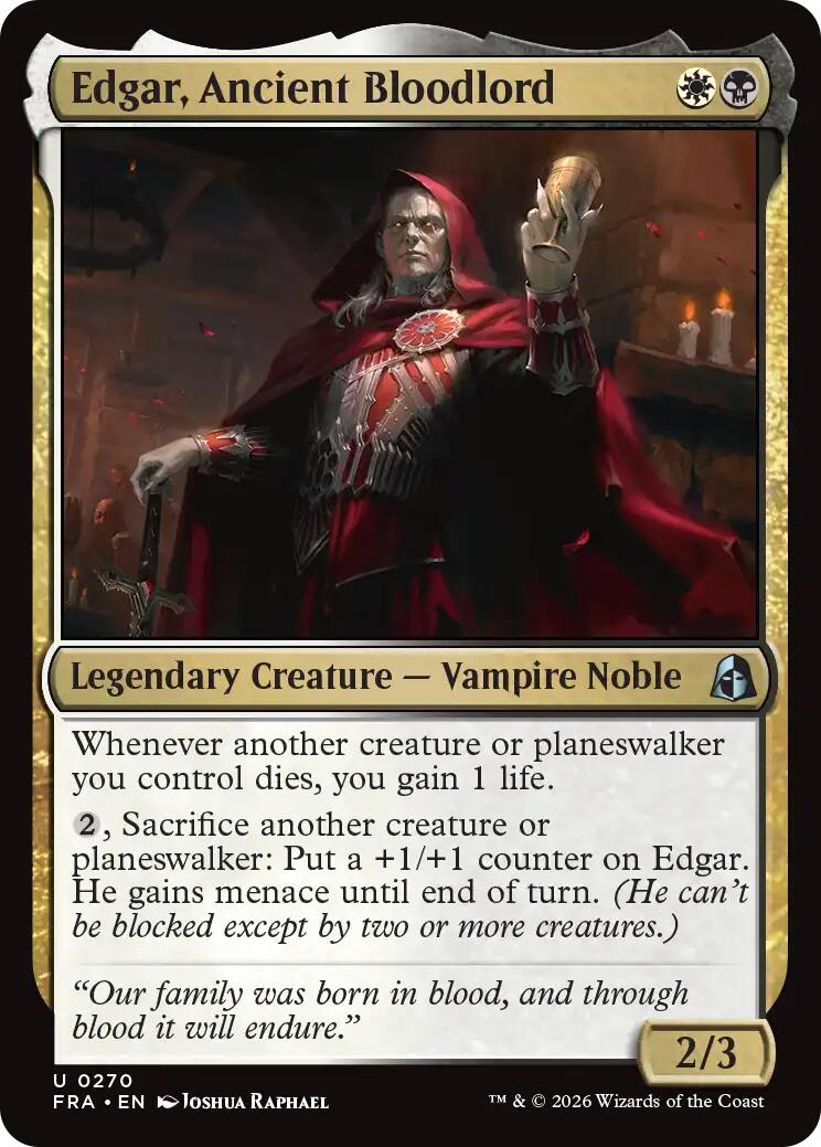 (Preorder) Edgar, Ancient Bloodlord [FRA - 270] - Shippin Texas