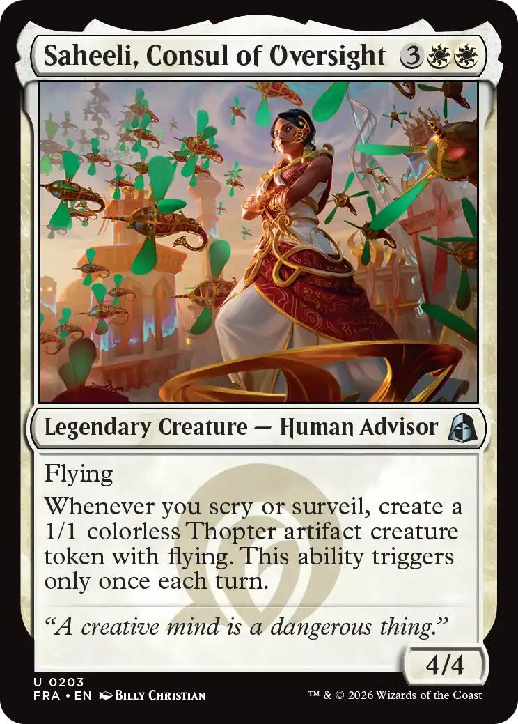 Saheeli, Consul of Oversight [FRA - 203] - Shippin Texas