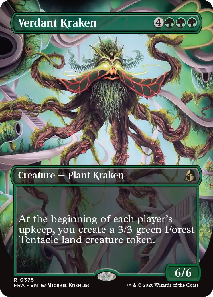 (Preorder) Verdant Kraken (Borderless) [FRA - 375] - Shippin Texas