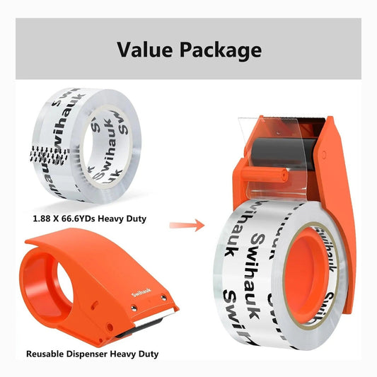 Heavy Duty Packing Tape with Dispenser Shihauk