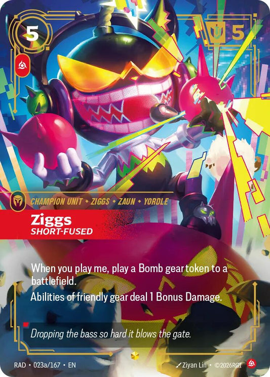 Ziggs, Short-Fused (Alternate Art) [RAD - 023a/167] - Shippin Texas