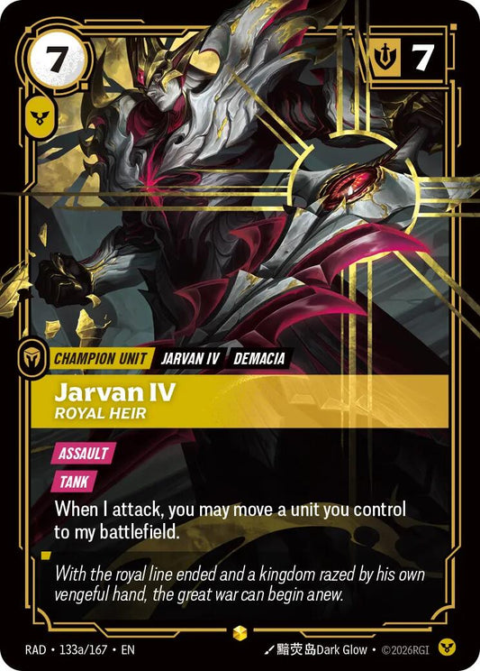 Jarvan IV, Royal Heir (Alternate Art) [RAD - 133a/167] - Shippin Texas