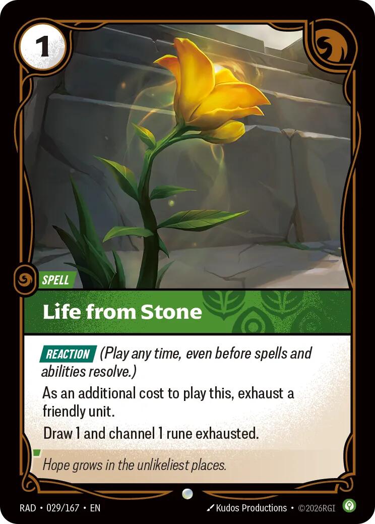 Life from Stone