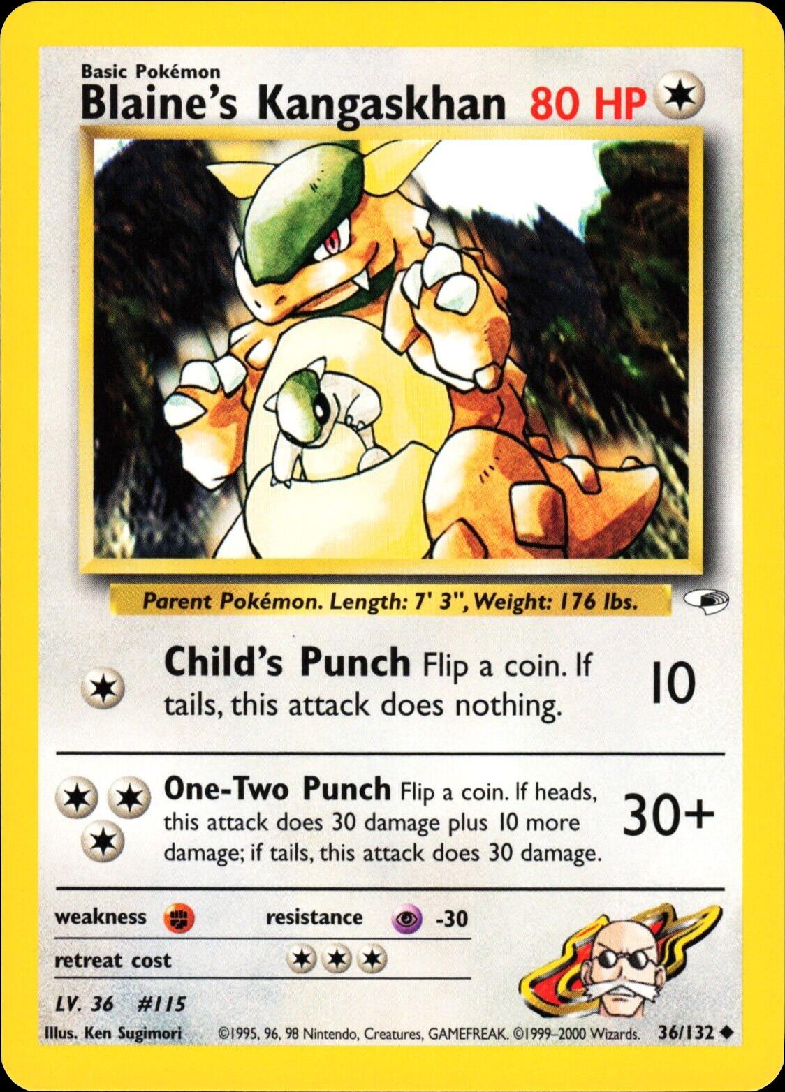 Blaine's Kangaskhan [G1 - 036/132] - Shippin Texas