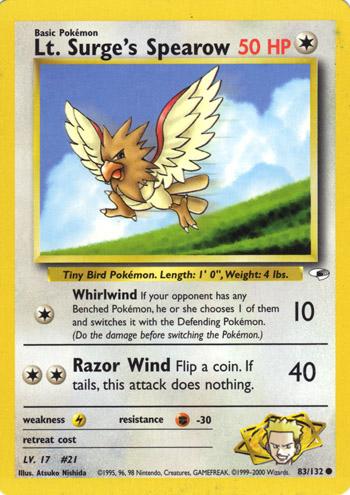 Lt. Surge's Spearow (83) [G1 - 83/132] - Shippin Texas