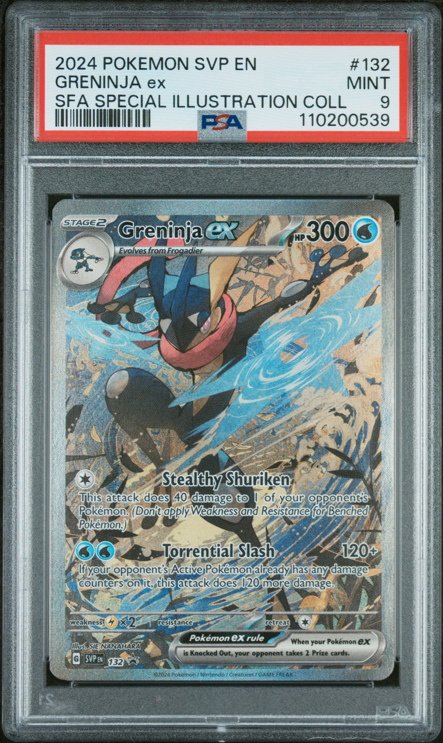 2024 POKEMON SVP EN-SV BLACK STAR PROMO | SHROUDED FABLE SPECIAL ILLUSTRATION COLLECTION #132 GRENINJA EX | PSA 9