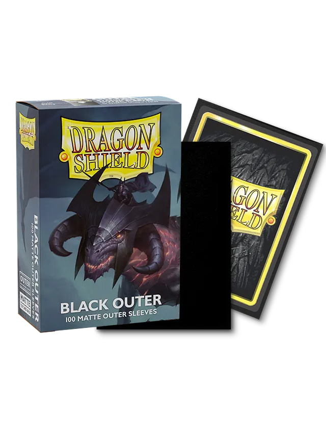 Dragon Shield Outer Sleeves Matte- Black 100ct Dragonshield