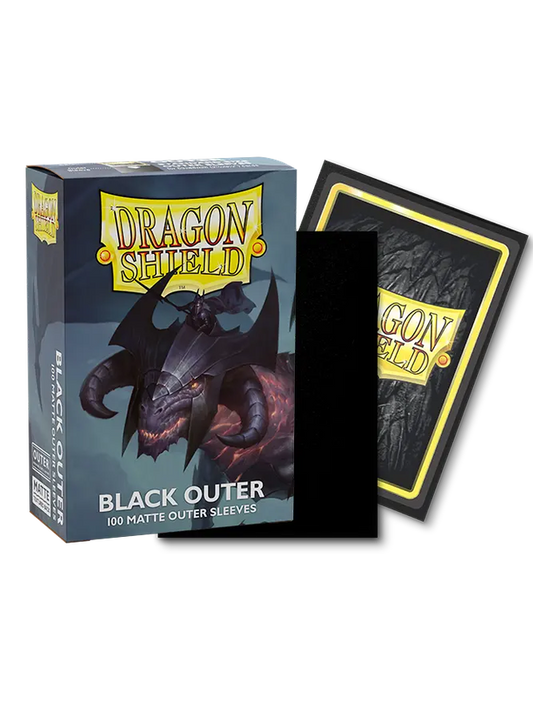 Dragon Shield Outer Sleeves Matte- Black 100ct Dragonshield