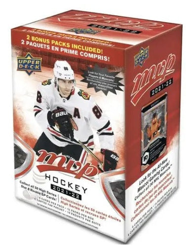 NHL Upper Deck 2021-22 MVP Hockey Trading Card BLASTER Box [13 Packs + 2 Bonus Pack ] Upper Deck